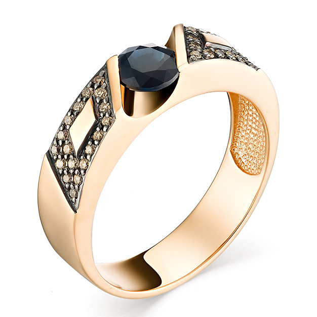 Кольцо, золото, сапфир, 12915-102